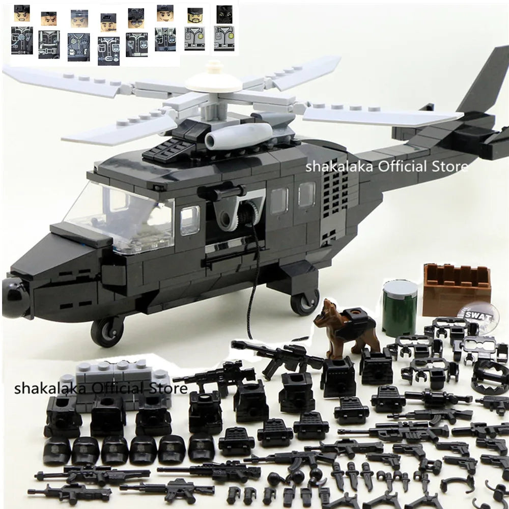 Helicopter Special Forces Team Toys Set