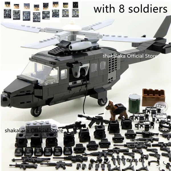 Helicopter Special Forces Team Toys Set