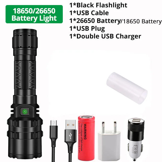 High Power Tactical Military LED Flashlight