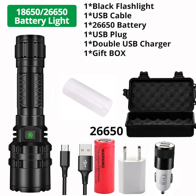 High Power Tactical Military LED Flashlight