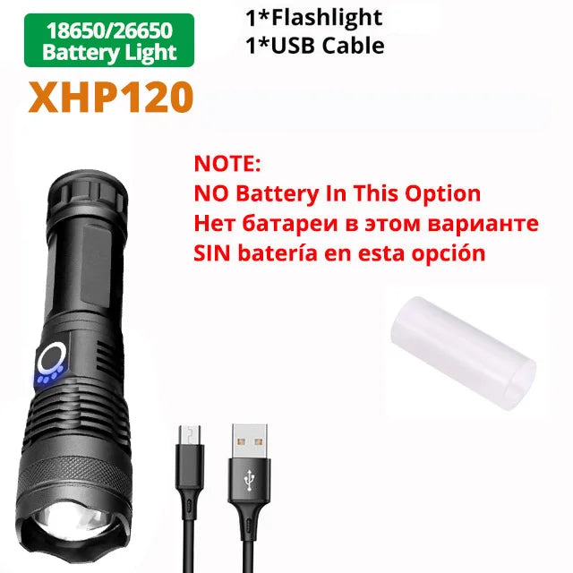 High Power Tactical Military LED Flashlight