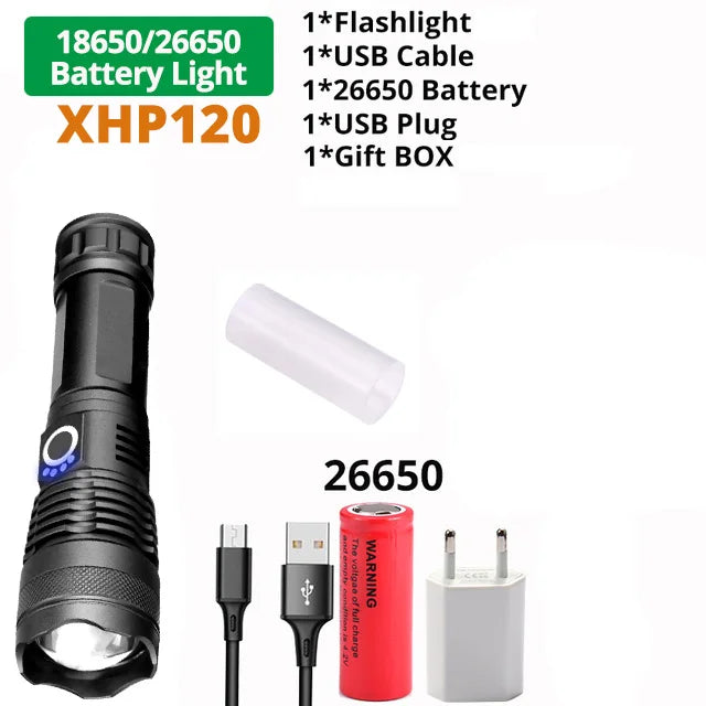 High Power Tactical Military LED Flashlight