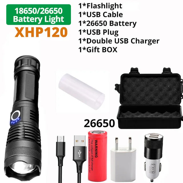 High Power Tactical Military LED Flashlight