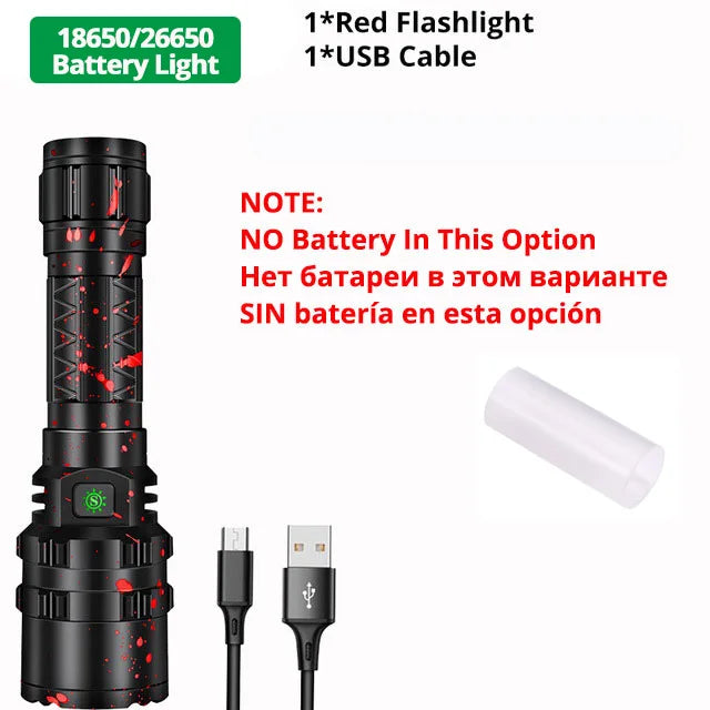 High Power Tactical Military LED Flashlight