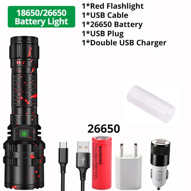 High Power Tactical Military LED Flashlight