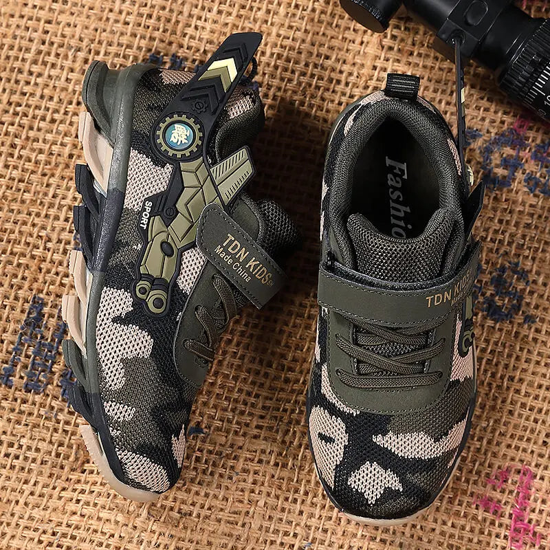 Kids Boys Camouflage Sneakers