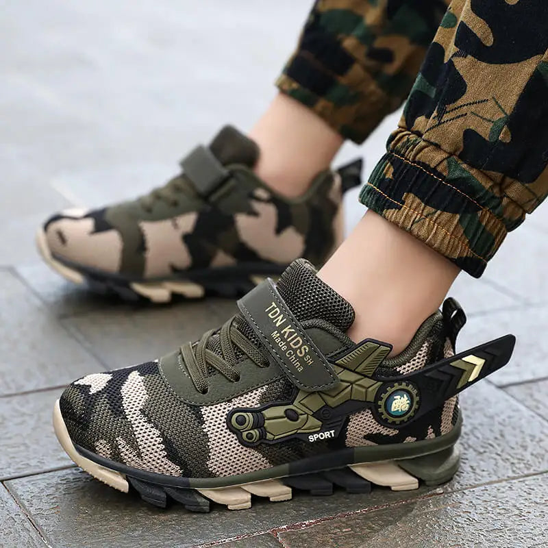 Kids Boys Camouflage Sneakers