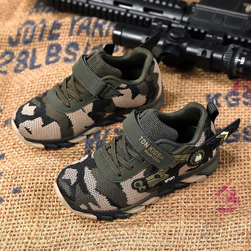 Kids Boys Camouflage Sneakers