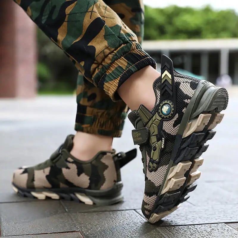 Kids Boys Camouflage Sneakers