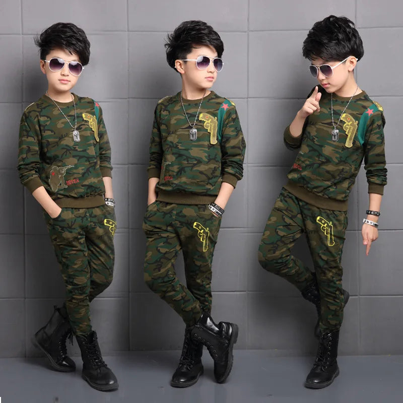 Kids Camouflage Boys Tracksuit Sets