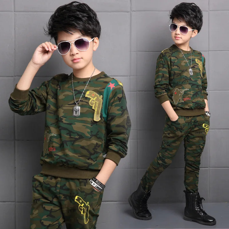 Kids Camouflage Boys Tracksuit Sets