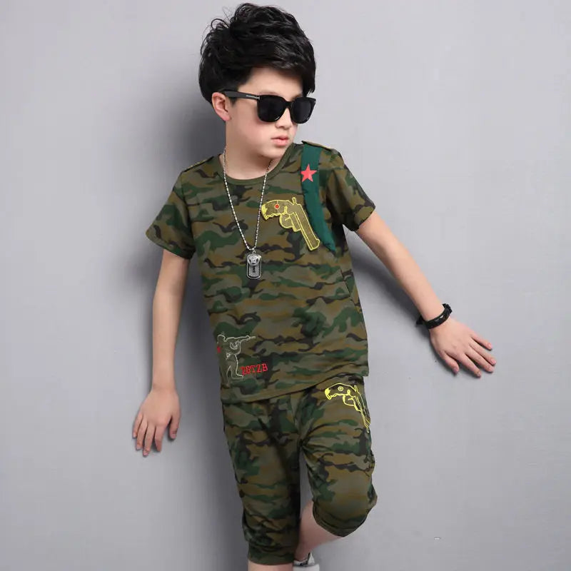 Kids Camouflage Boys Tracksuit Sets