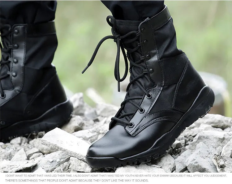 Lightweight Military Black Boots