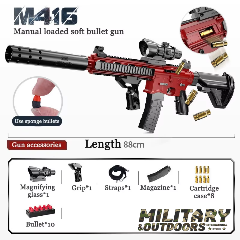 M416 Fully Automatic Toy Gun with Soft bullets