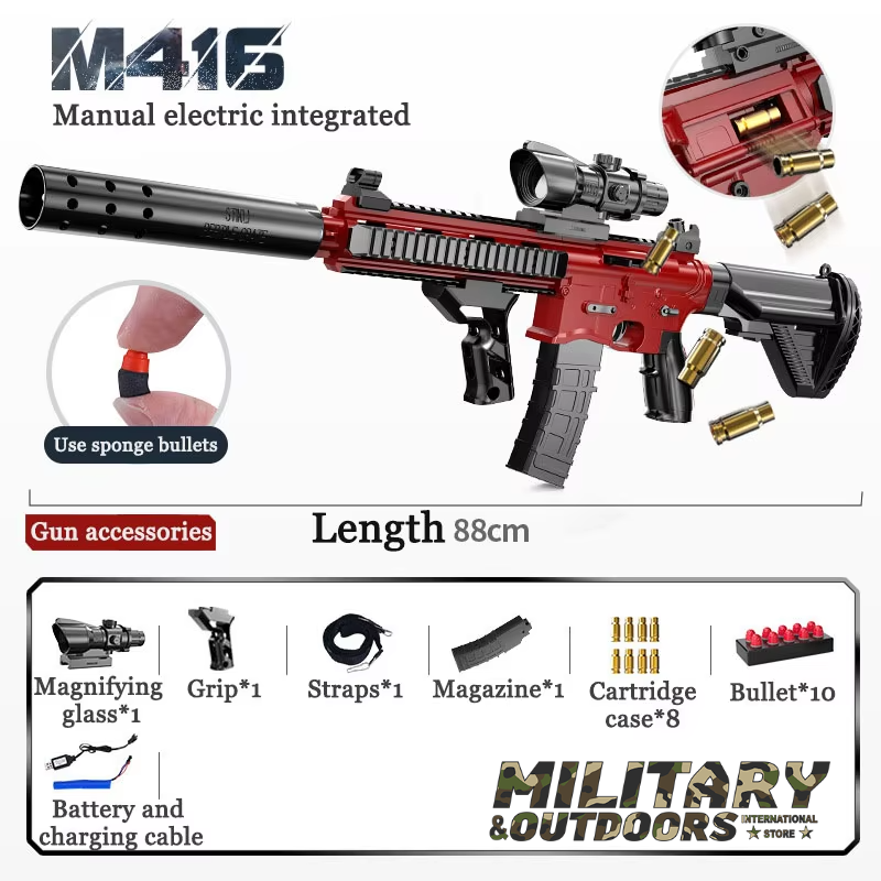 M416 Fully Automatic Toy Gun with Soft bullets