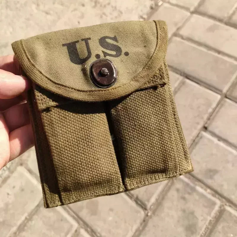 MILITARY SURPLUS GENUINE ORIGINAL WWII US ARMY M1 M2 CARBINE Canvas Magazine Pouch Hi-Q1943