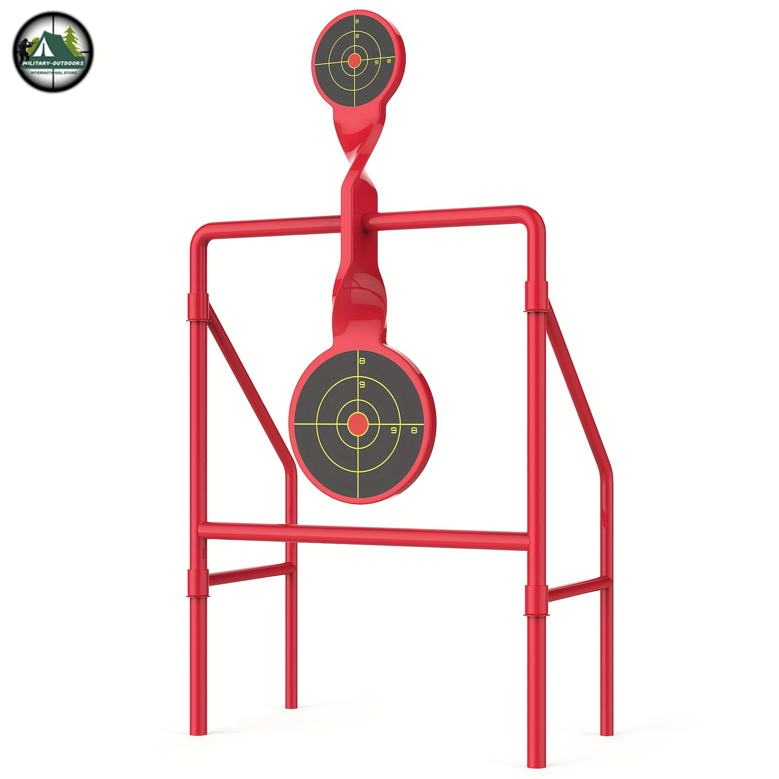 Metal Double Blast Spinner Shooting Target Set Red ShootingTarget