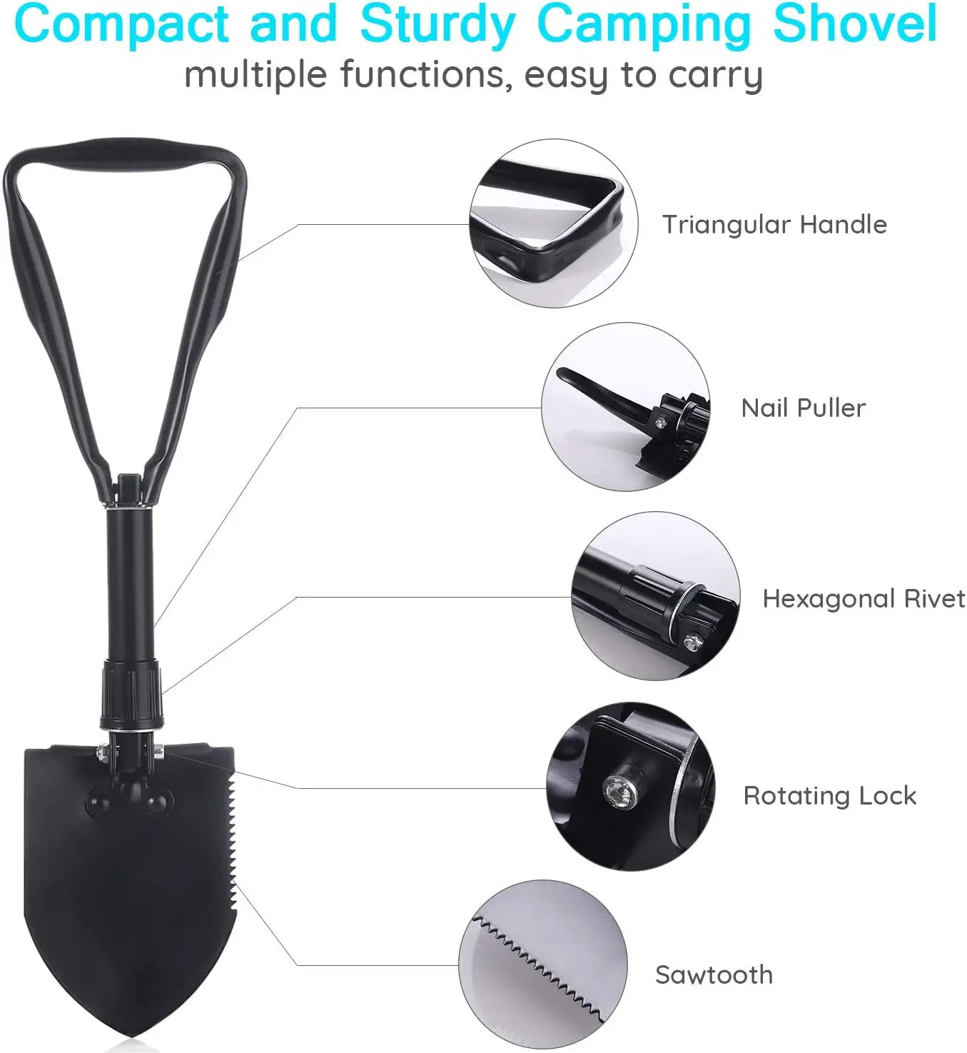 Multifunction Shovel with Storage Bag