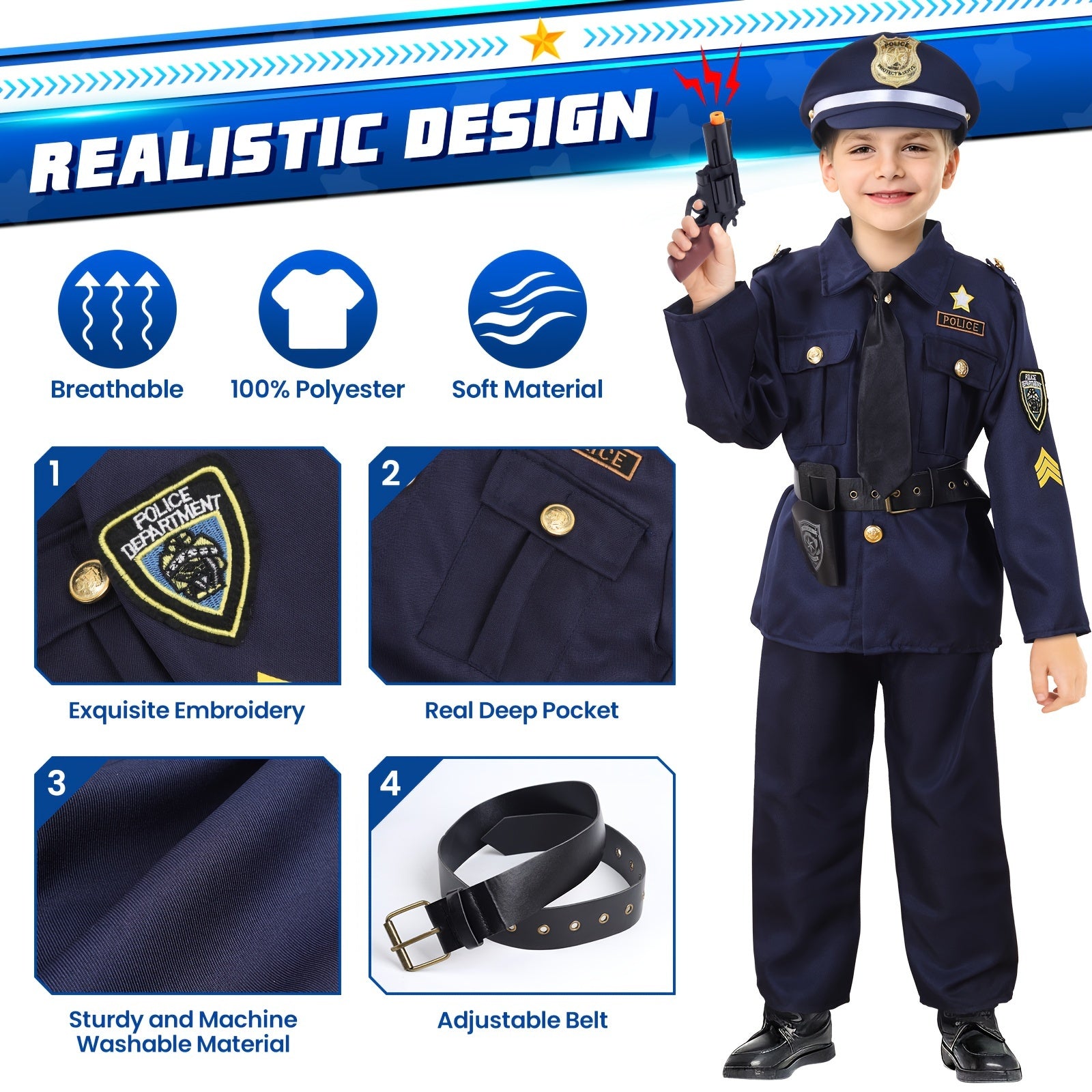 Police Officer Uniform With Play Kit