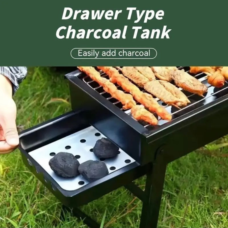 Portable Charcoal Barbecue Grill Set