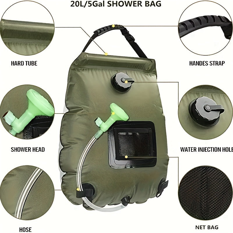 Portable Solar Shower Bag with Hose