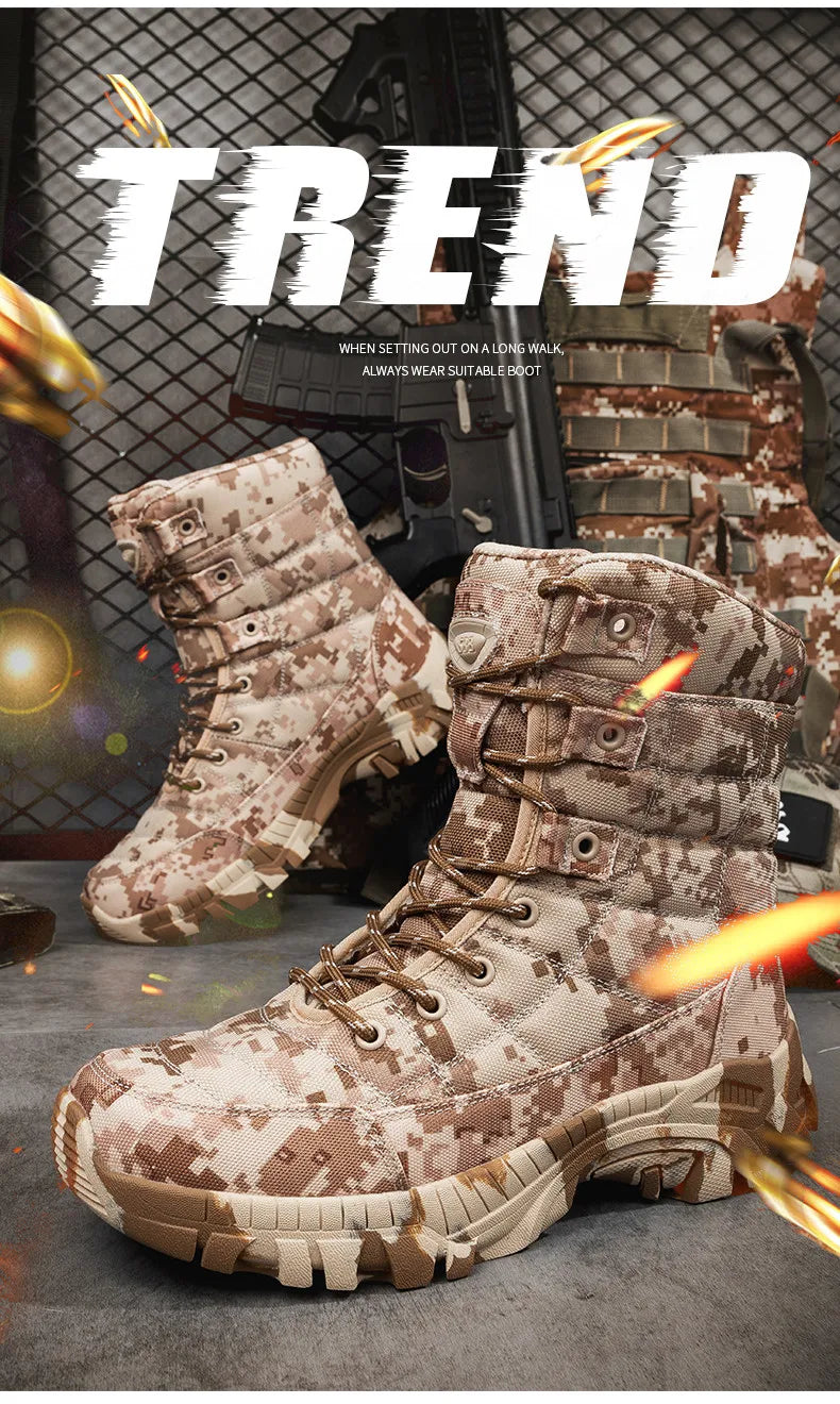 Quality Camouflage Combat Tactical Boots