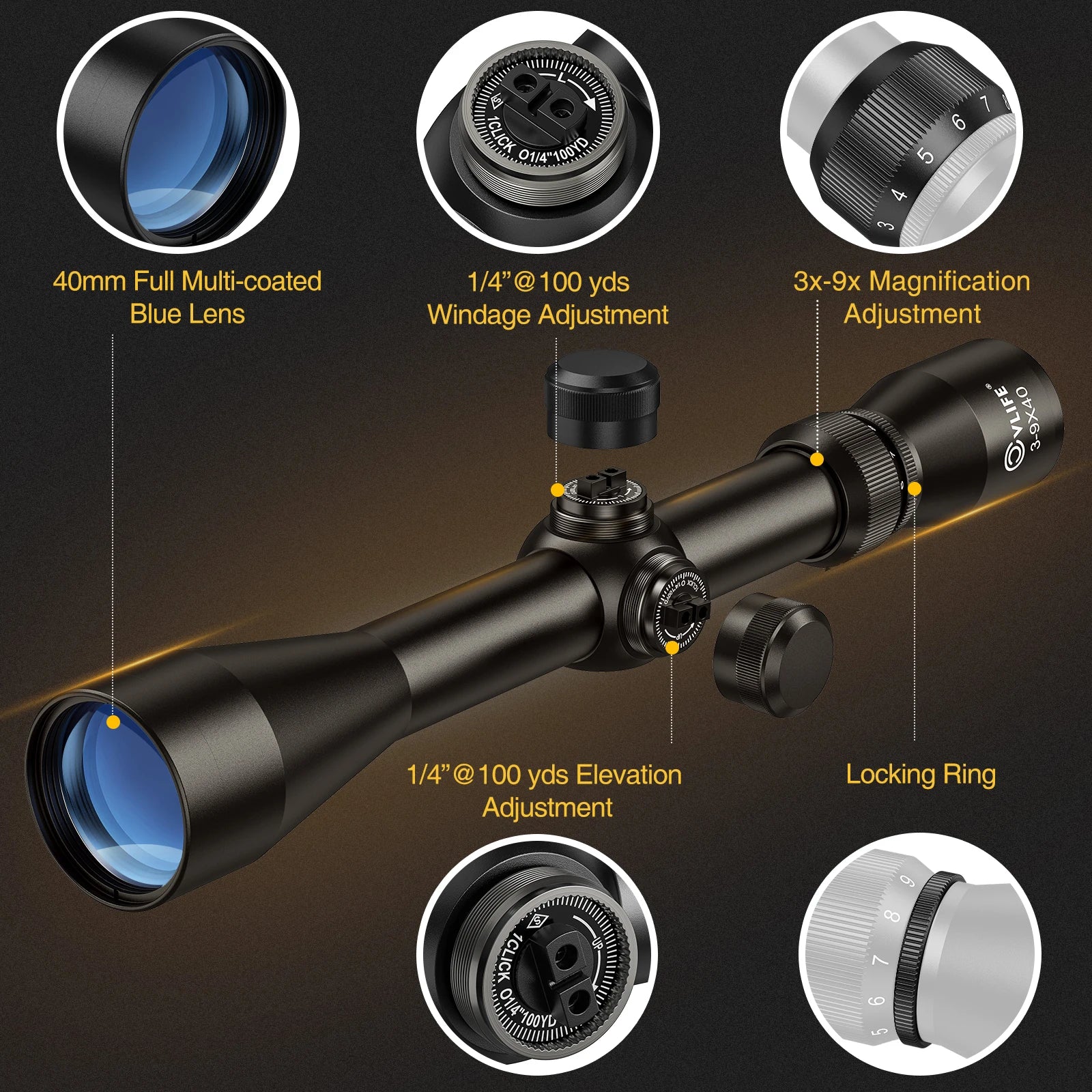 Rifle Scopes 3X-9X Magnification