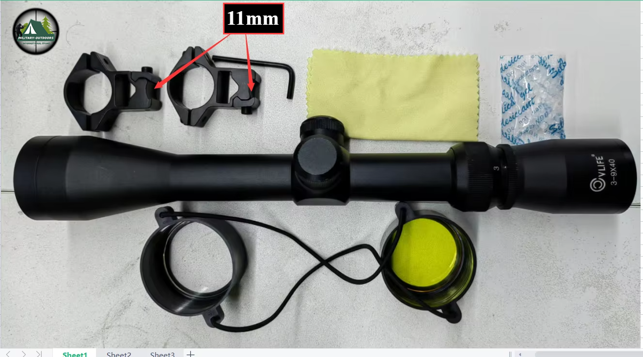 Rifle Scopes 3X-9X Magnification