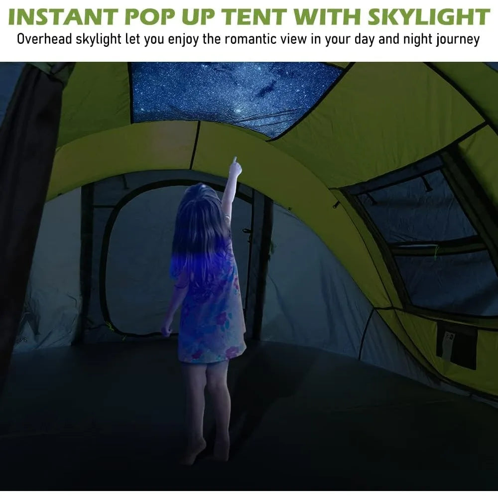 4 Person Instant Tent with Skylight