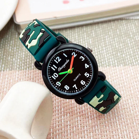 Camouflage Quartz Kids Watches