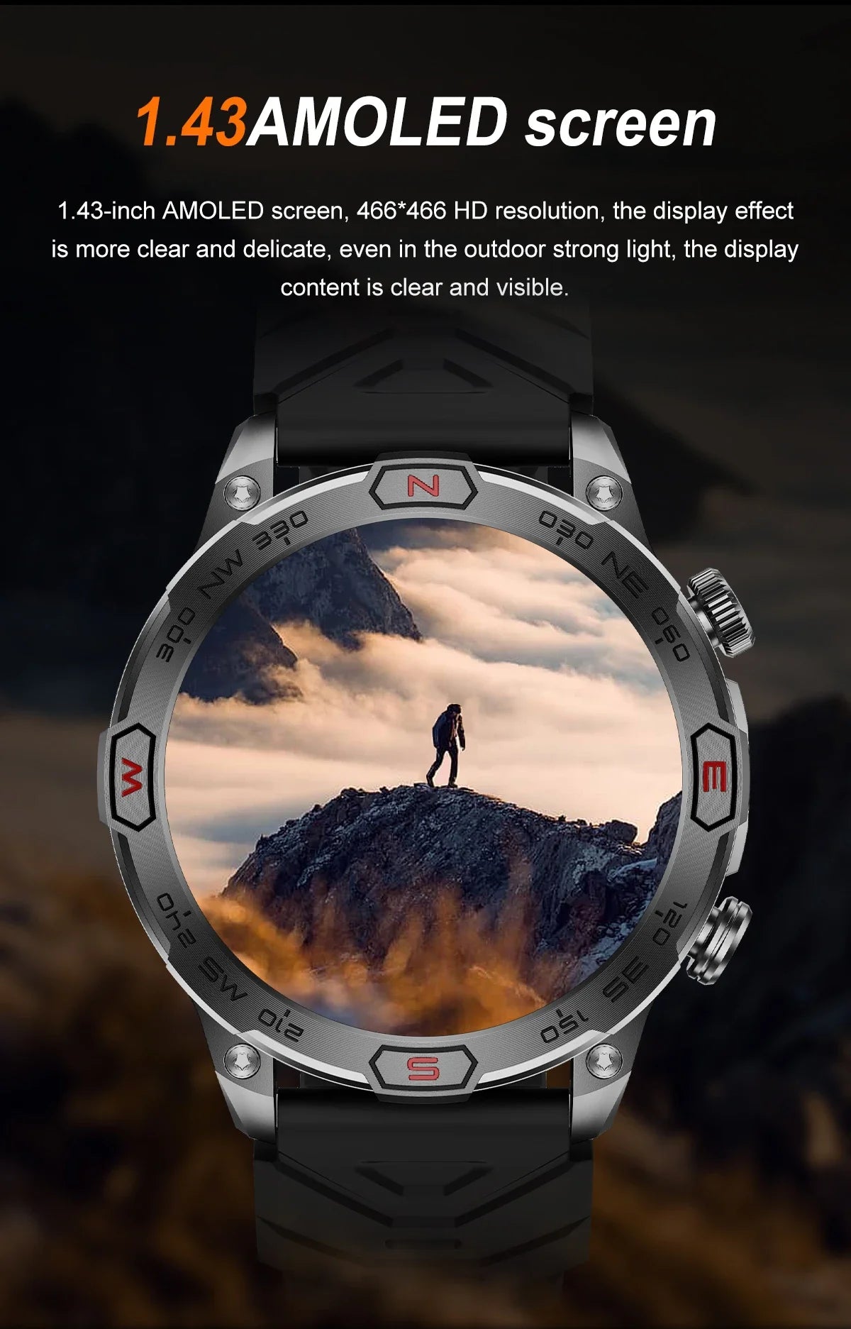 Outdoor Smart Watch With GPS Tracking