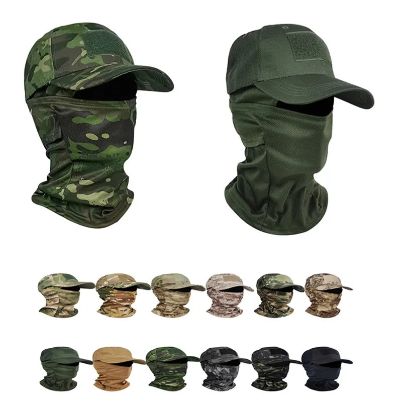 2pcs/set Balaclava Face Mask And Military Caps