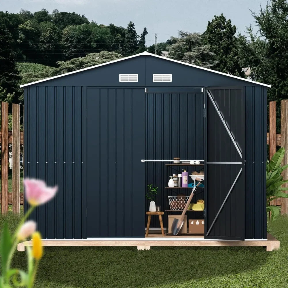 Outdoor Steel Storage Shed (10X12X7.5 FT)