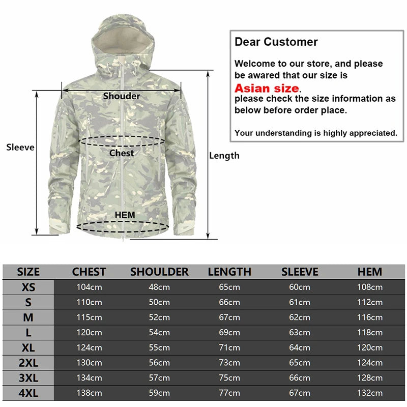 Camouflage Fleece Tactical Jacket