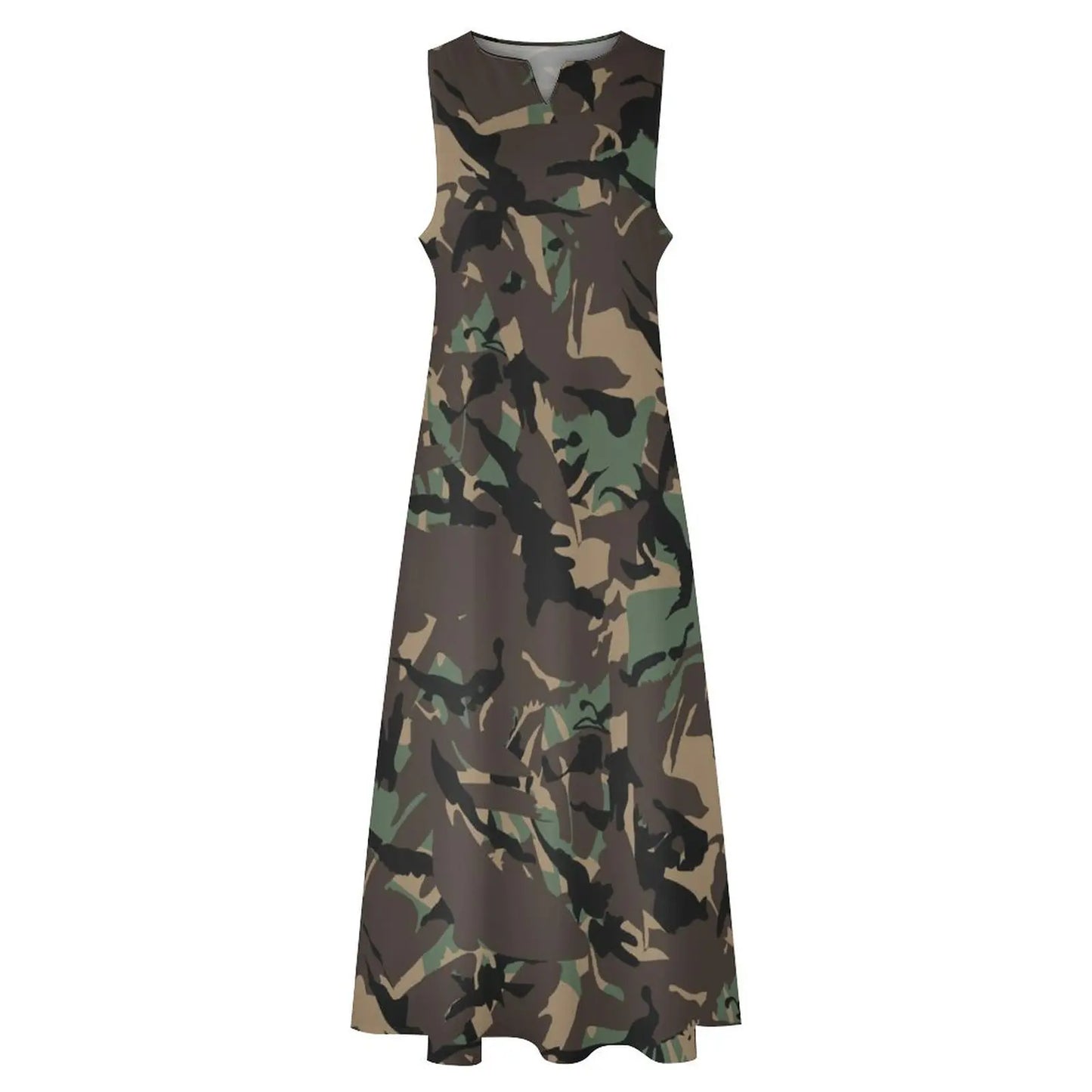 Camo Army Long Elegant Dresses