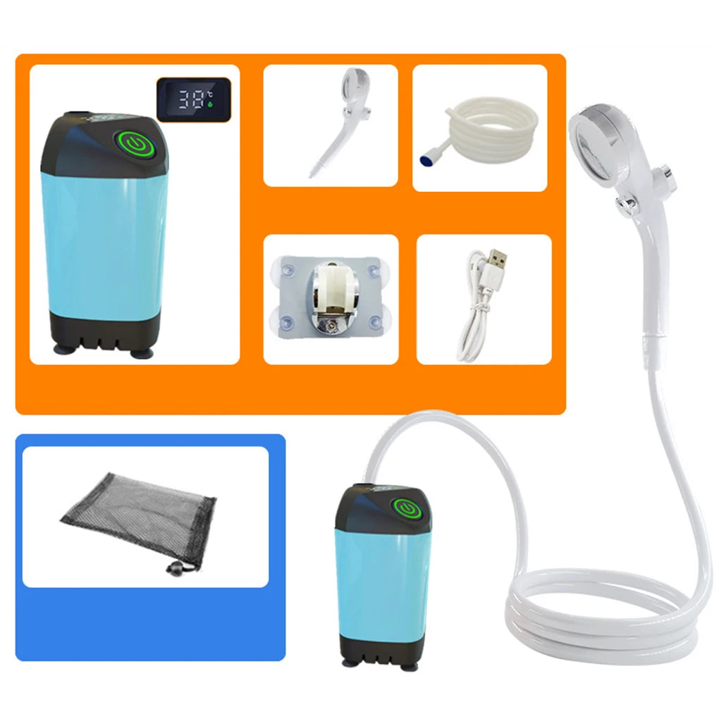 Portable Camping Powered Shower With Rechargeable Battery