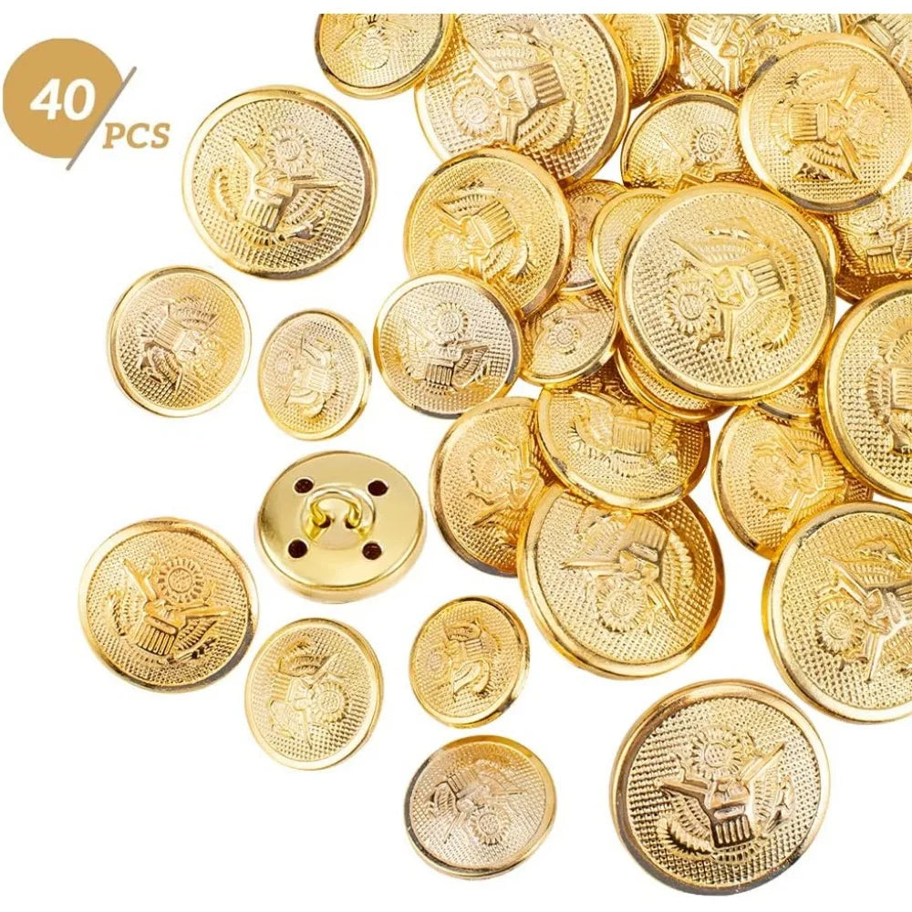 40pcs US Army Uniform Metal Blazer Button Set