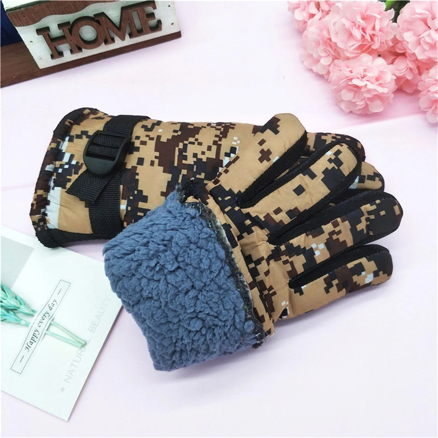 Kids Winter Warm Knitted Gloves