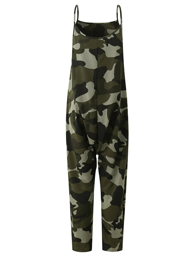 Women Camouflage Printed Overalls