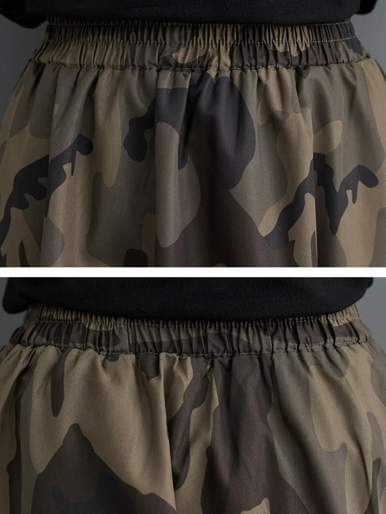 Oversized Camouflage Long Ladies Skirts