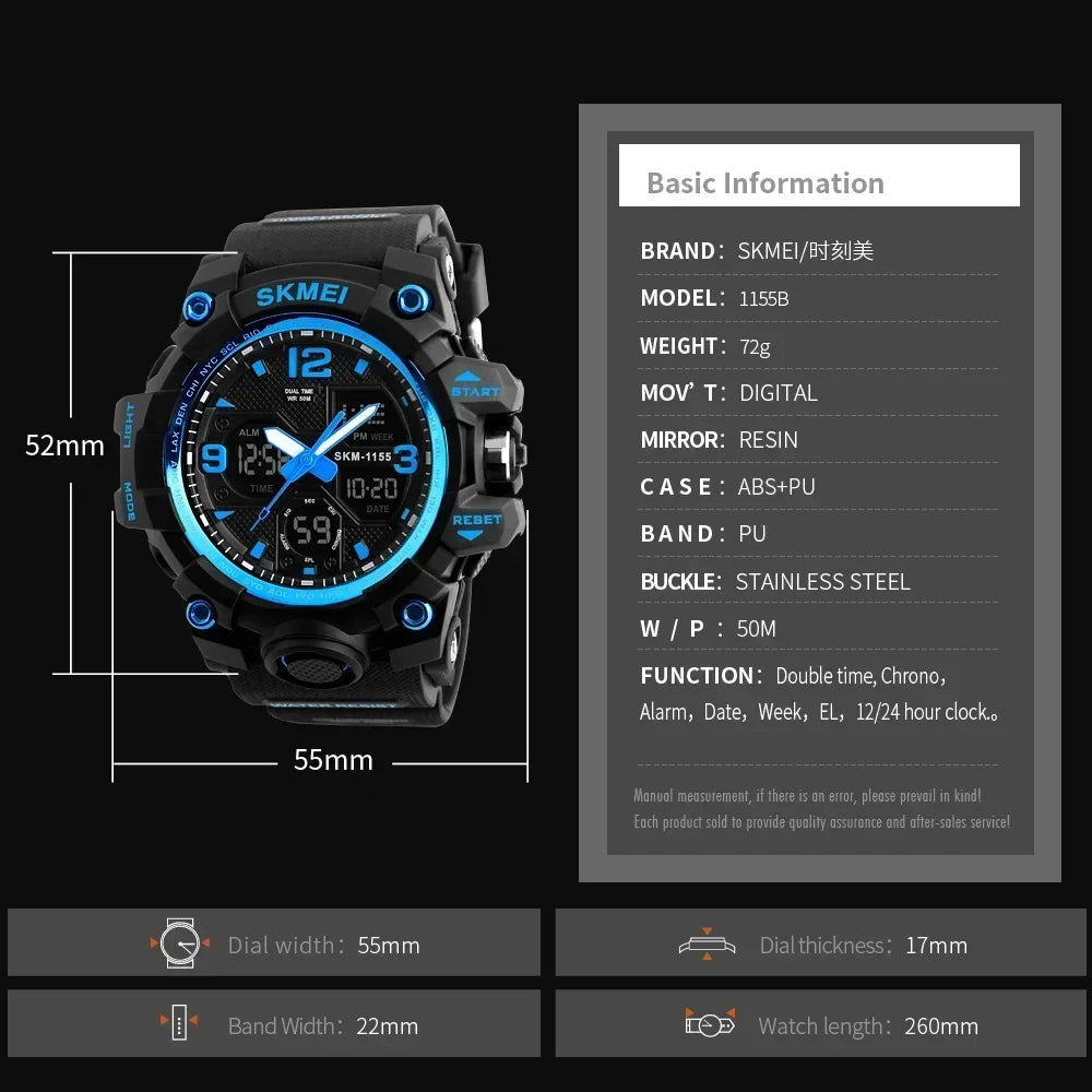 Men Military Digital Waterproof Watches