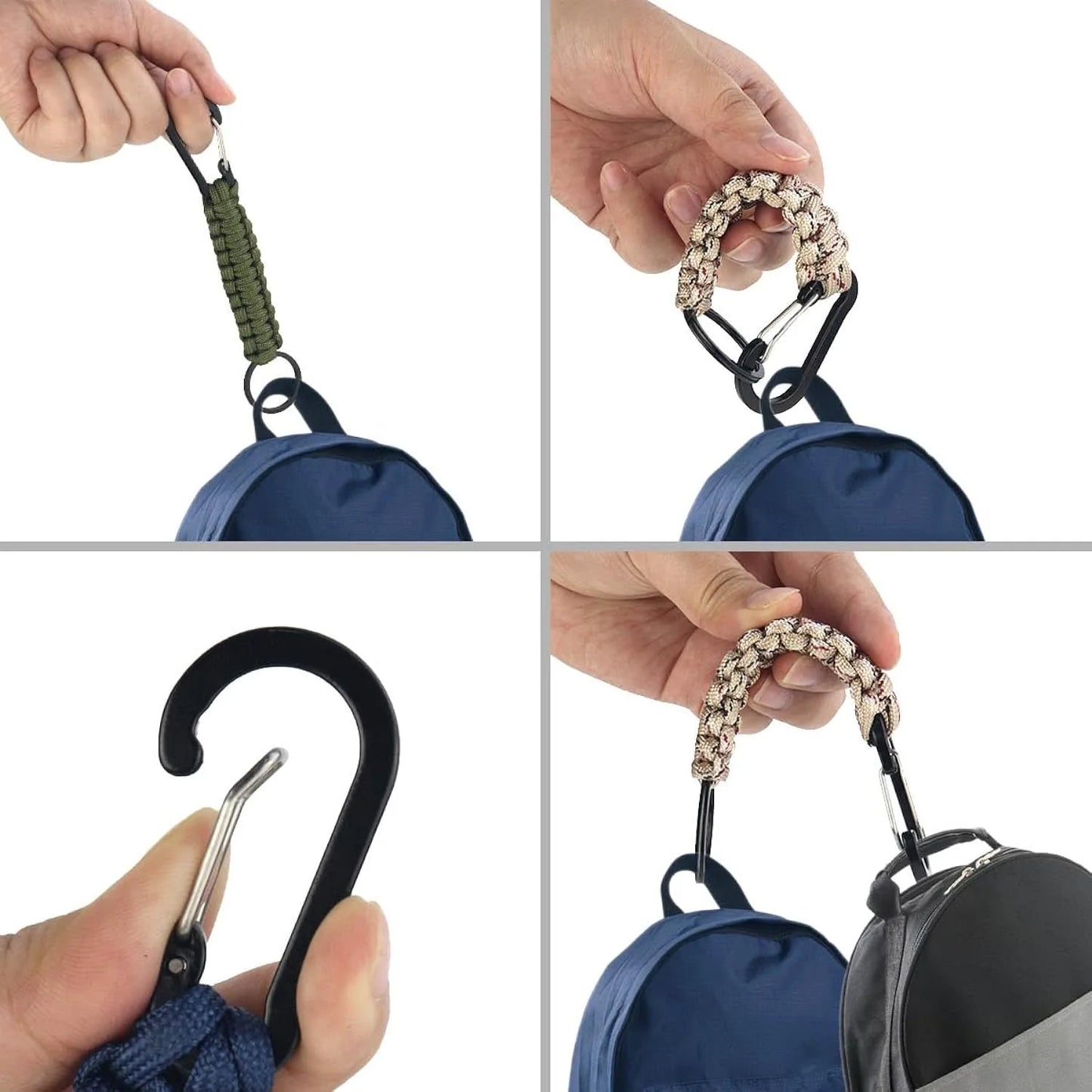 1PC Outdoor Survival Kit Parachute Cord Keychain