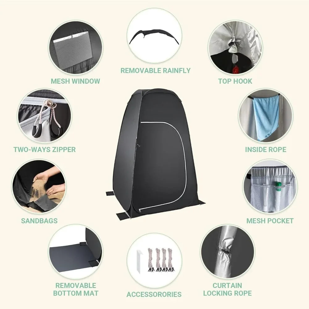 Portable Shower Tent With Carry Bag