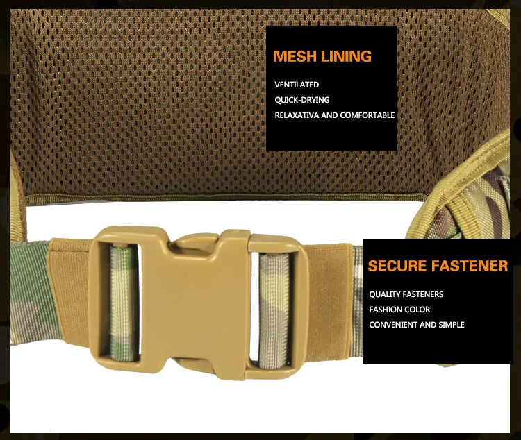 Custom Molle Pockets Tactical Belt