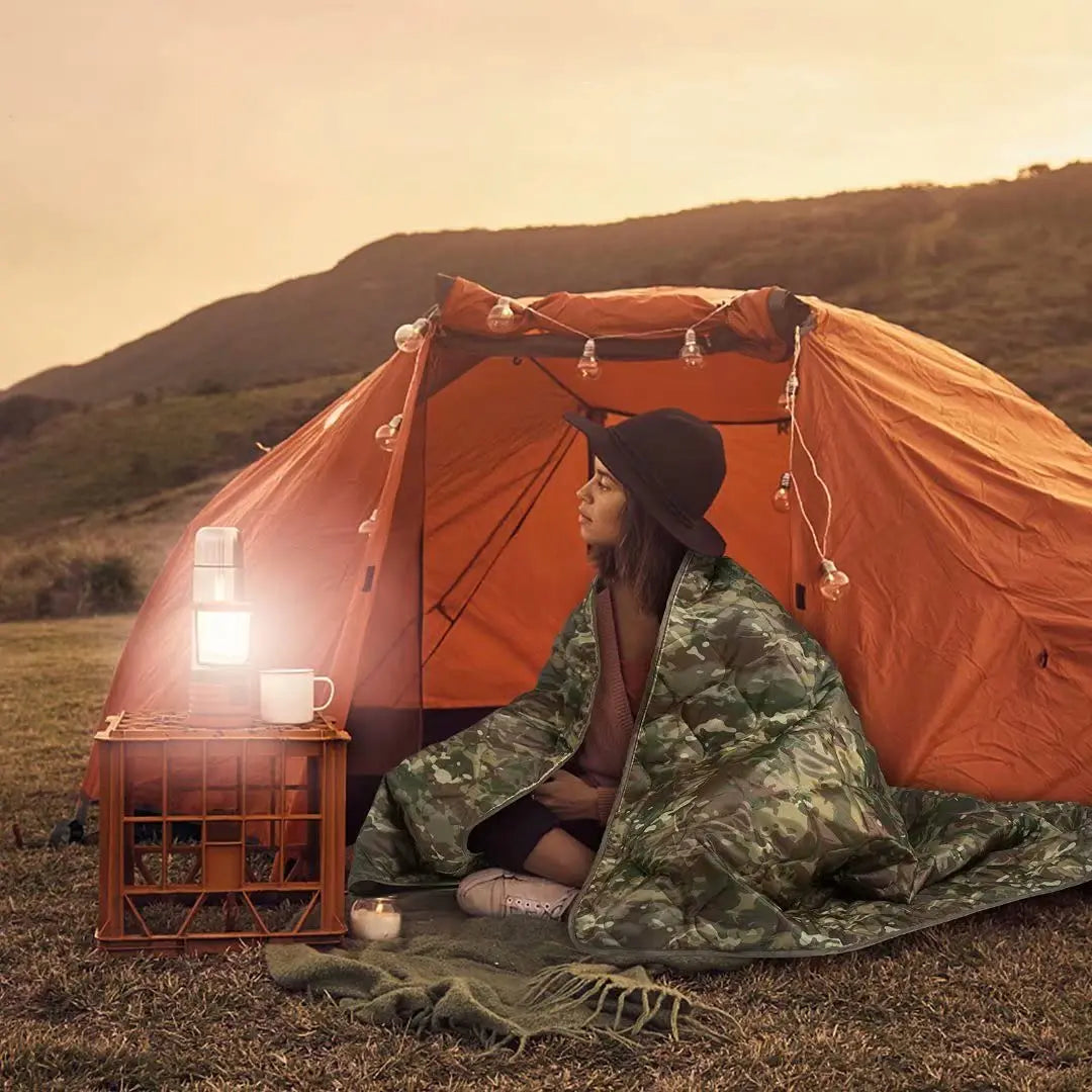 Camouflage Camping Warm Blanket