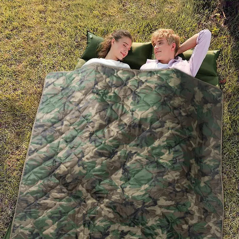 Camouflage Camping Warm Blanket