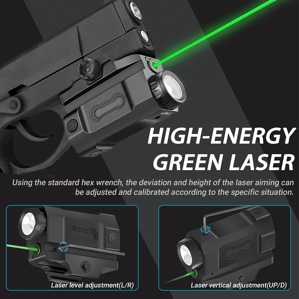 800 Lumens Laser Flashlight Combo