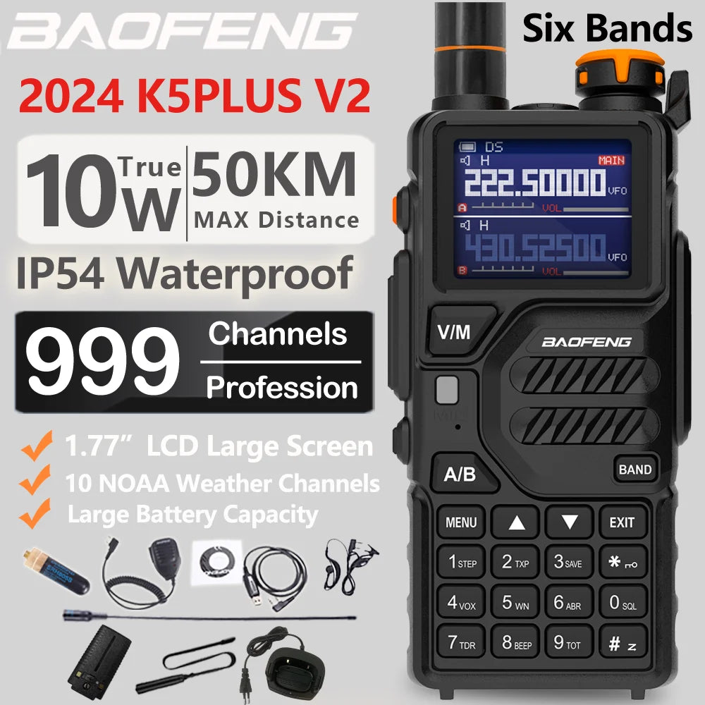 Baofeng UV-K5 Plus Walkie Talkie 12W