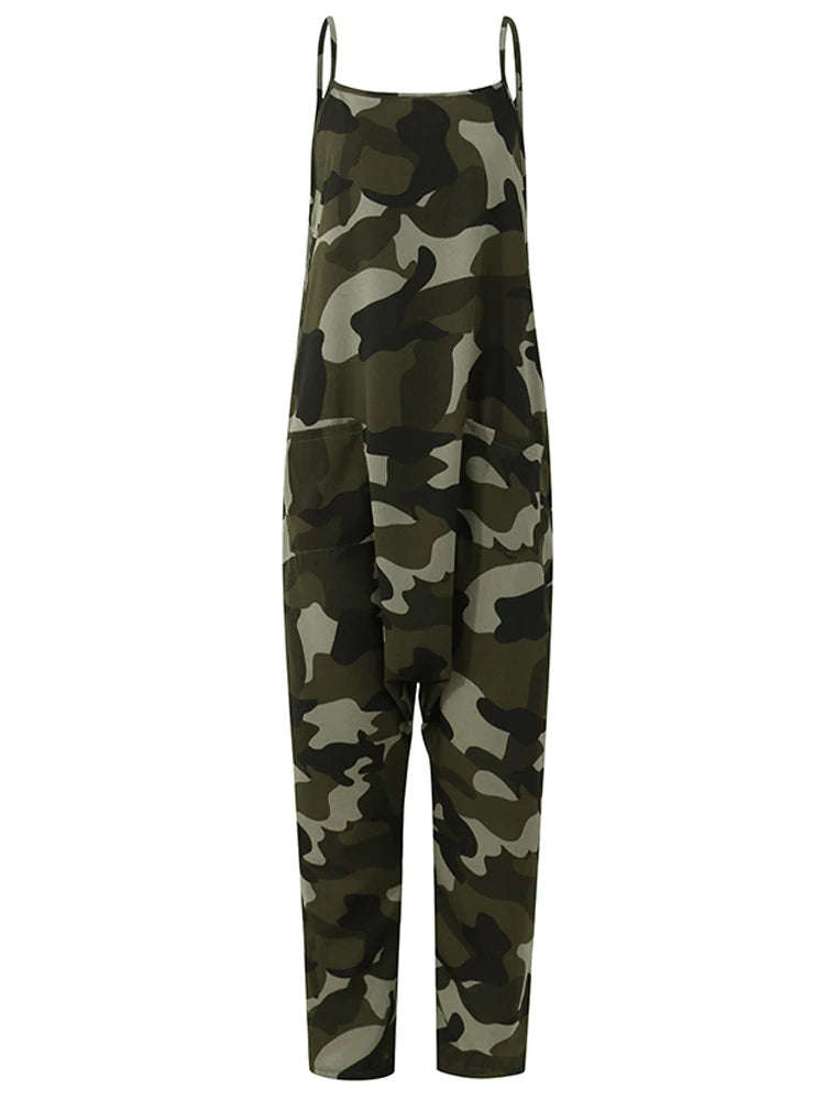 Women Camouflage Printed Overalls