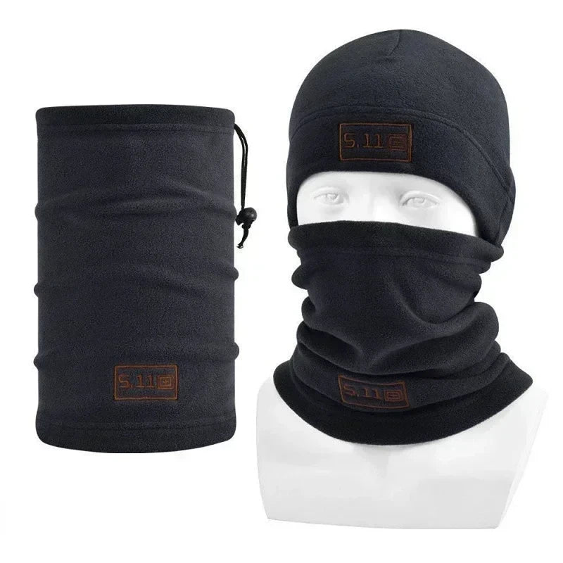 Tactical Military Warm Fleece Hat and Scarf Set